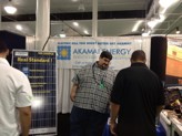 Our Akamai Energy staff explains Solar Photovoltaic (PV) System to customers at the BIA Show