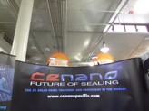 Cenano solar panel cleaner on display at the Akamai Energy booth
